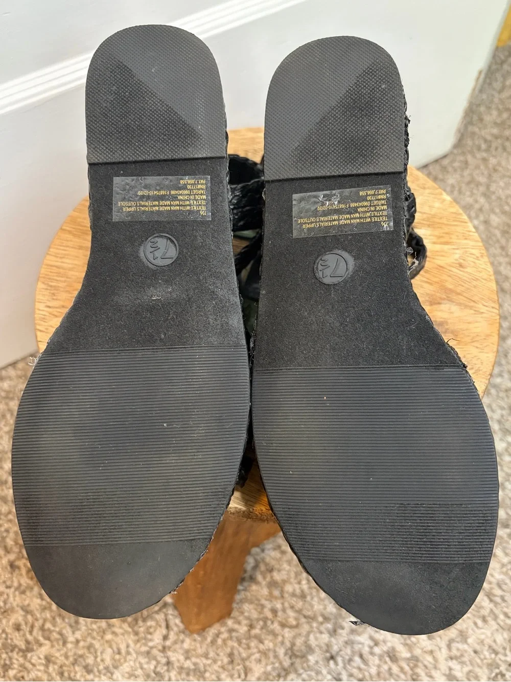 Woven Black Platform Sandals - Women’s 7.5